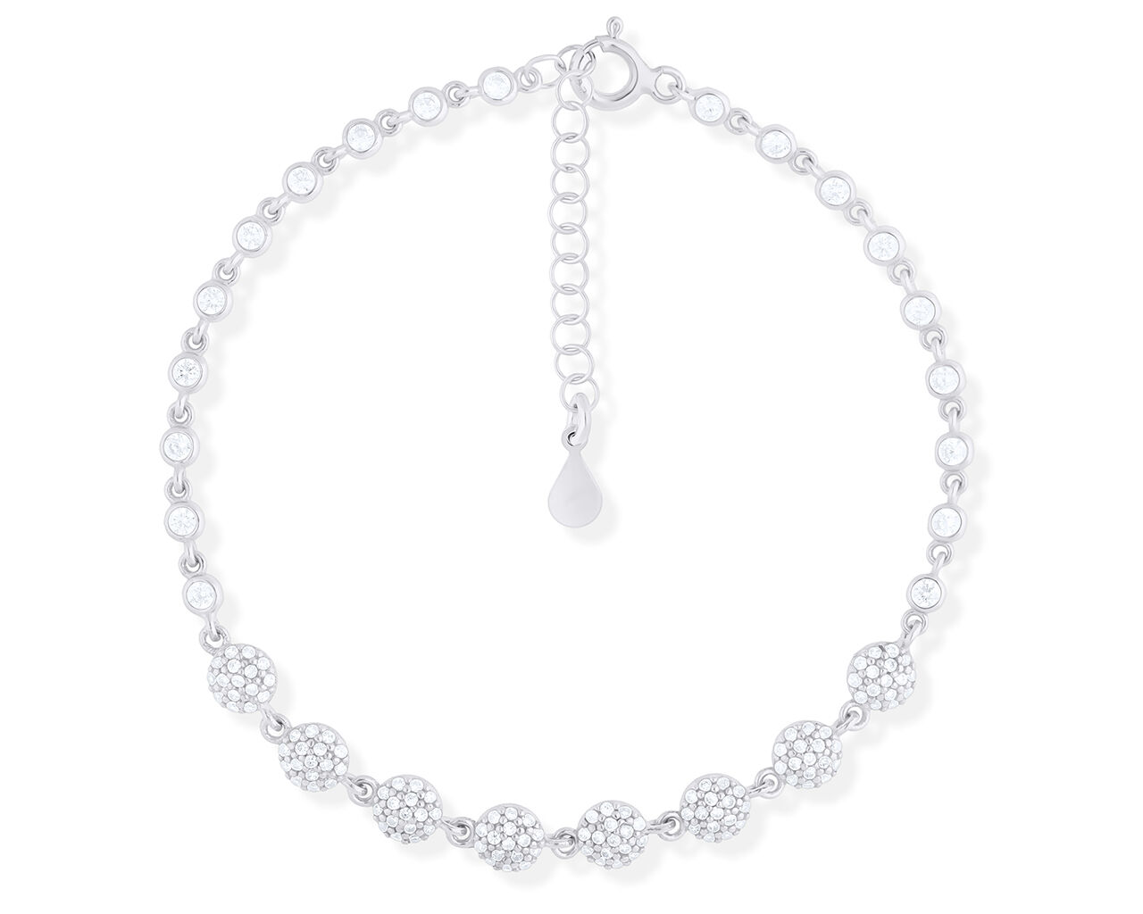 Bransoletka srebrna z cyrkoniami pr.925