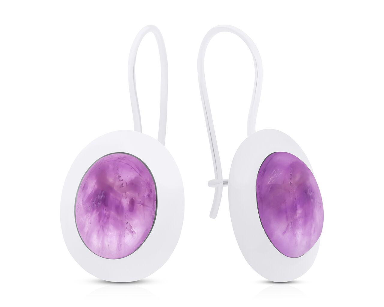 Kolczyki srebrne z naturalnym ametystem pr.925