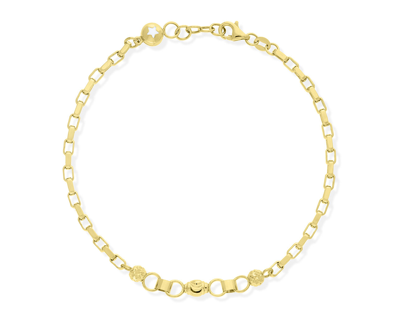 Bransoletka złota 585 gładka szeroka