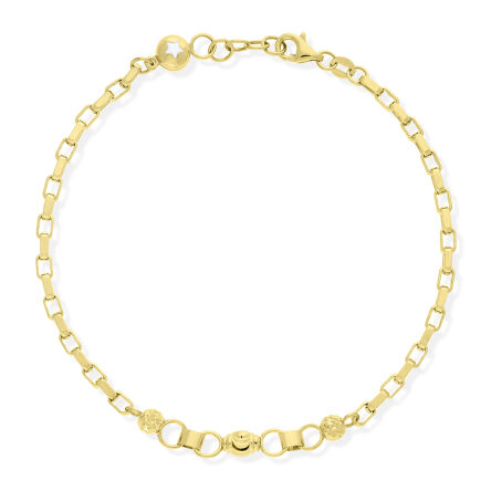 Bransoletka złota 585 gładka szeroka