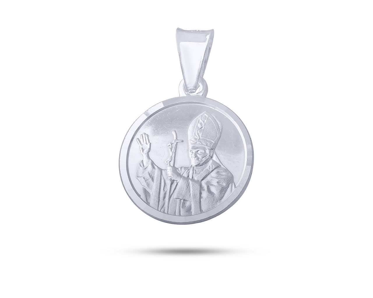 Srebrna zawieszka z wizerunkiem Jana Pawła II