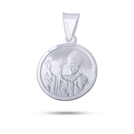 Srebrna zawieszka z wizerunkiem Jana Pawła II