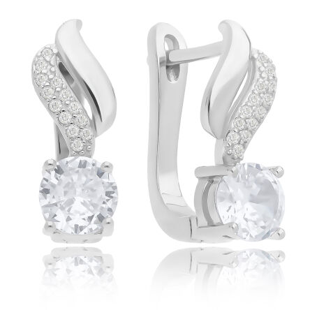 Kolczyki srebrne angielskie zapięcie cyrkonie