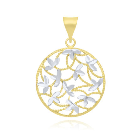 Zawieszka złota 585 dwu kolorowe złoto