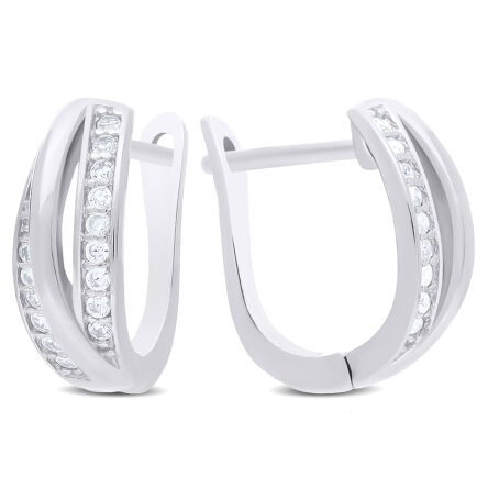 Srebrne kolczyki angielskie z cyrkoniami pr.925