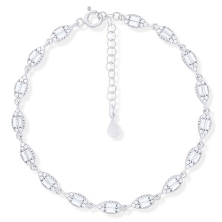 Bransoletka srebrna z cyrkoniami pr.925