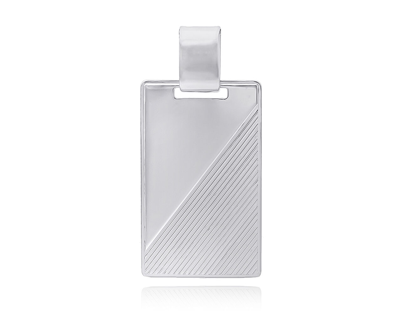 Zawieszka srebrna blaszka ze zdobieniem