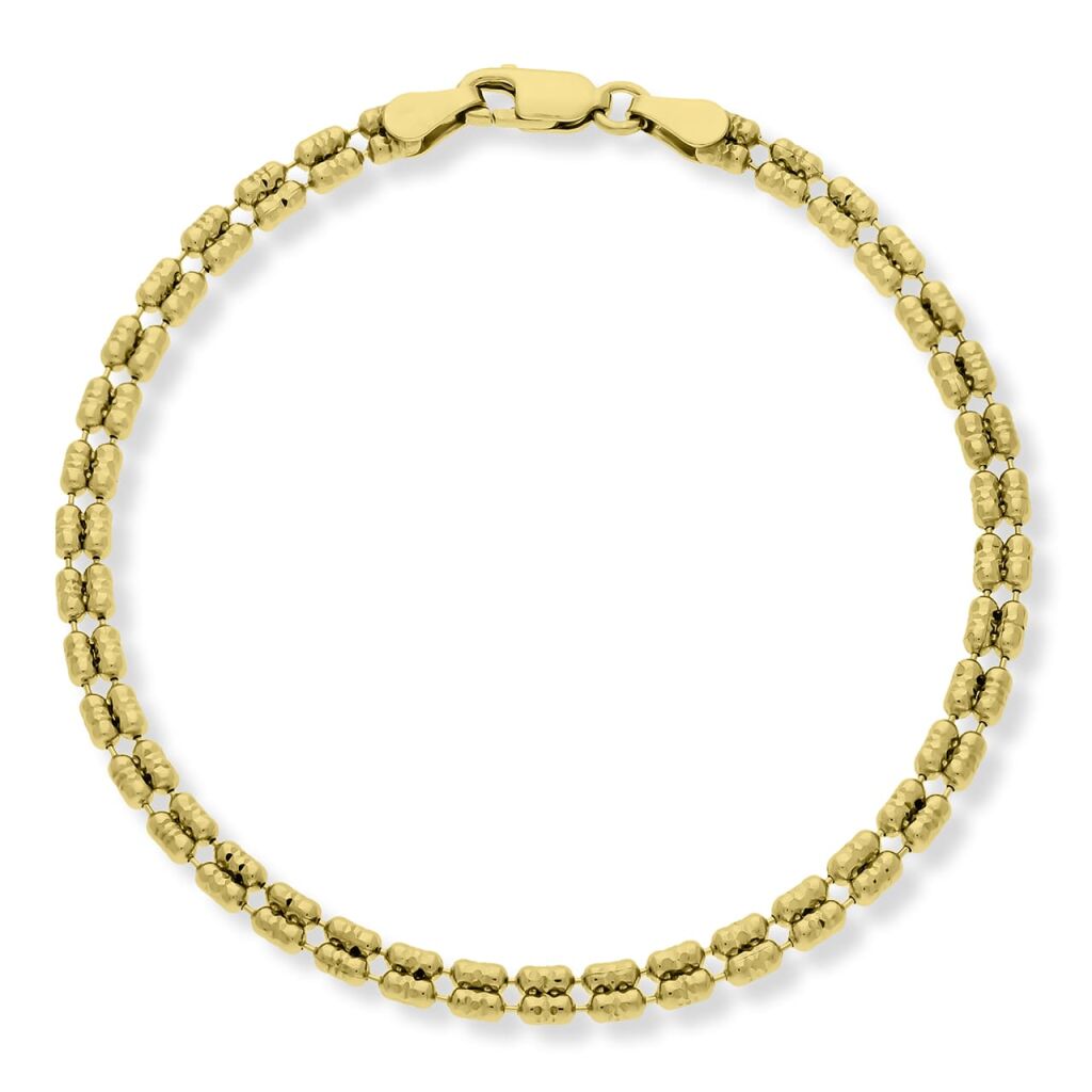 Bransoletka srebrna 925 pozłacana baryłki