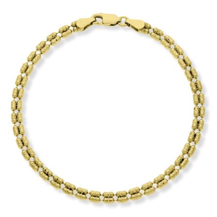 Bransoletka srebrna 925 pozłacana baryłki