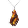 Zawieszka srebrna z naturalnym bursztynem pr.925 - 3