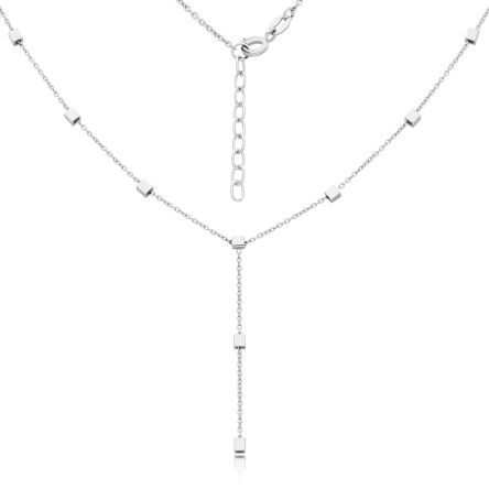 Naszyjnik srebrny krawatka gładkie elementy