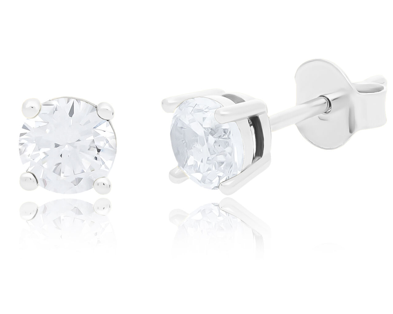 Kolczyki srebrne z cyrkonią na sztyfcie pr.925