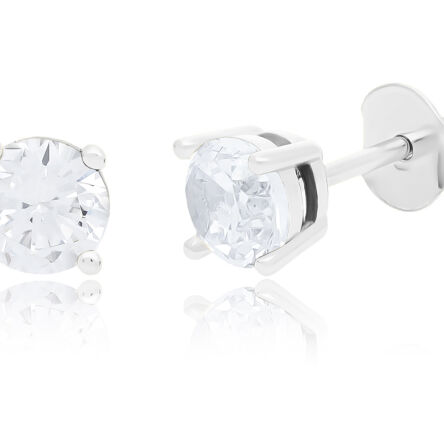 Kolczyki srebrne z cyrkonią na sztyfcie pr.925