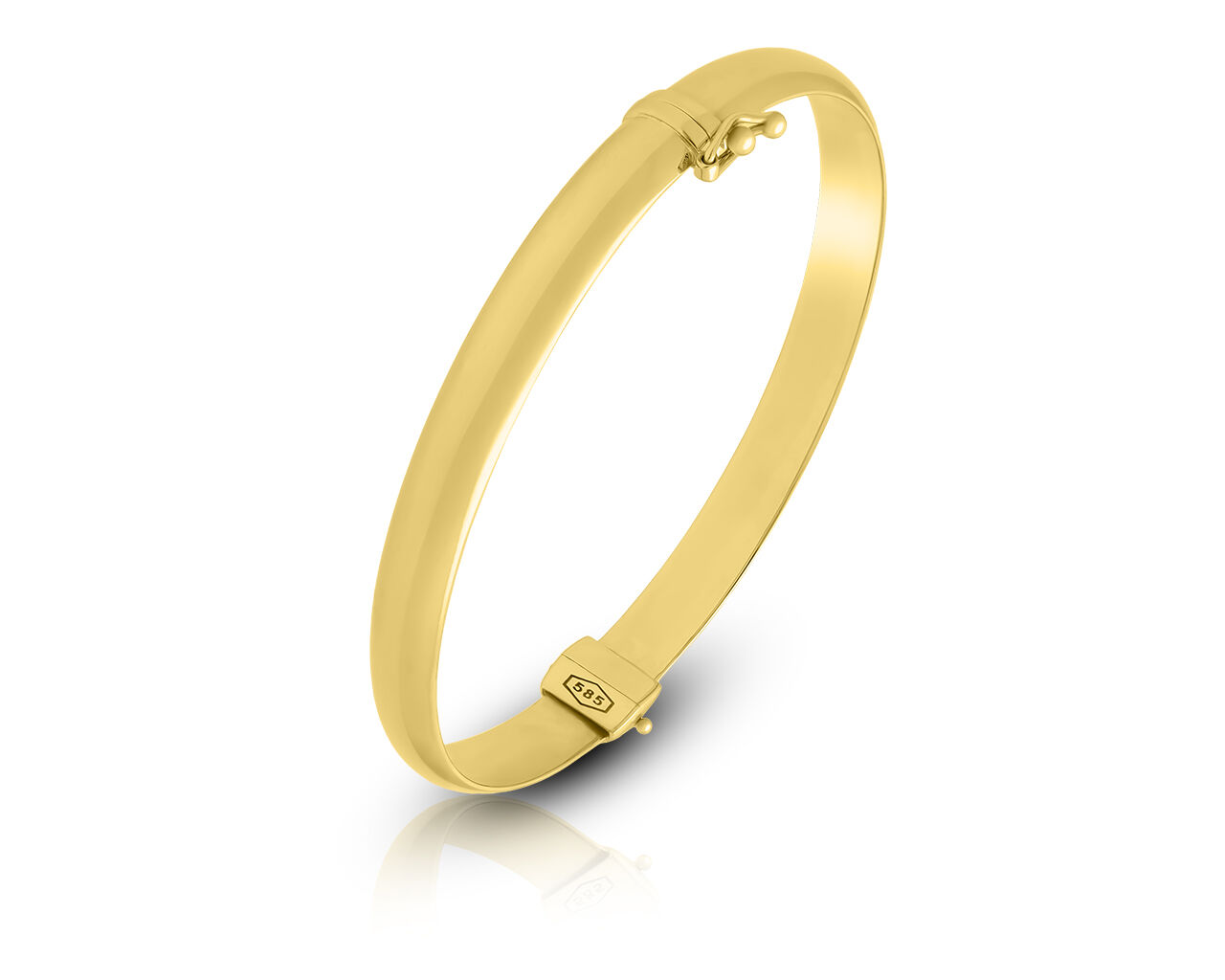 Bransoletka złota 585 sztywna gładka