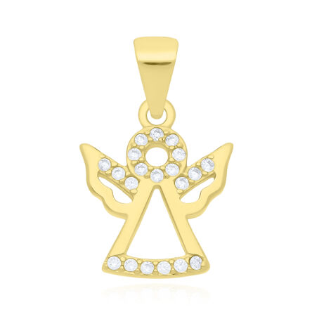 Zawieszka srebrna pozłacana Aniołek pr.925