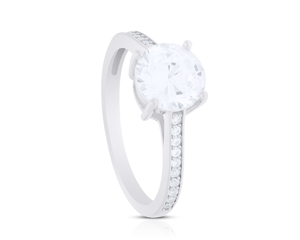 Pierścionek srebrny z cyrkoniami pr.925