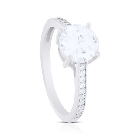 Pierścionek srebrny z cyrkoniami pr.925