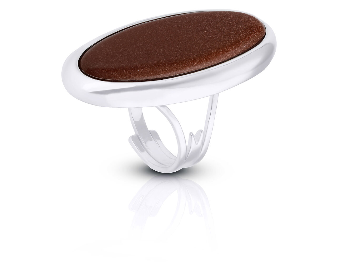 Pierścionek srebrny regulowany piasek pustyni