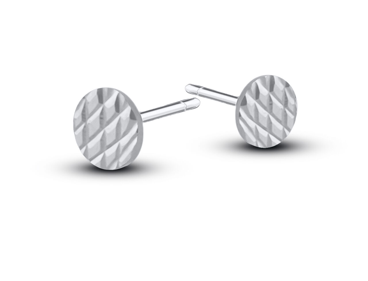 Kolczyki srebrne okrągłe talarki z grawerem