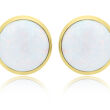Złote kolczyki z opalem białym pr.585 - 2