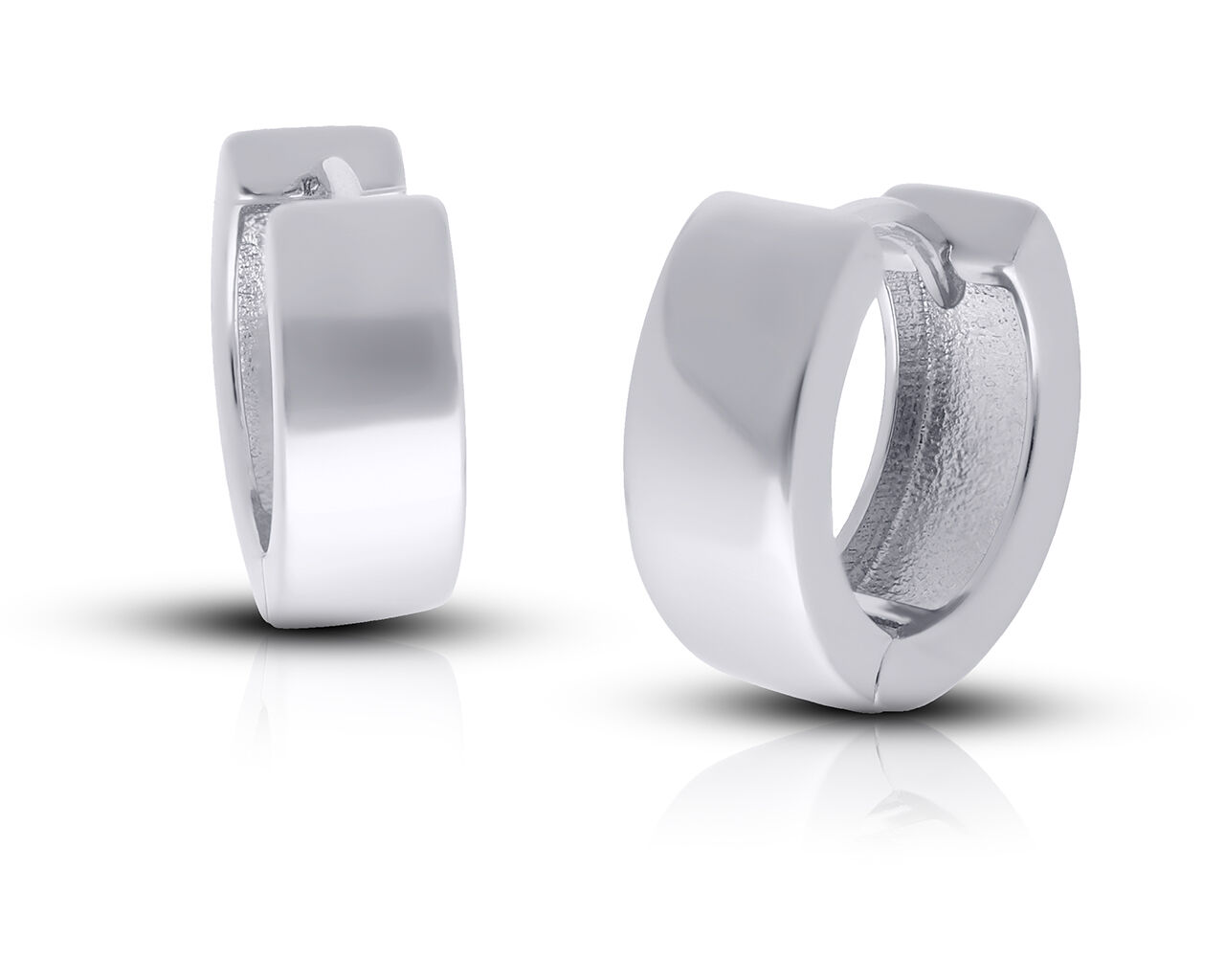 Kolczyki koła srebrne gładkie szerokie pr.925