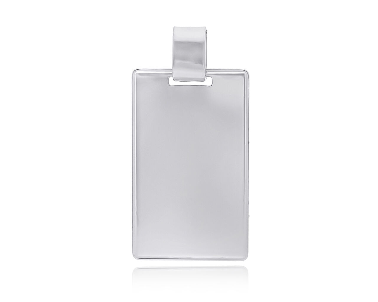 Srebrna zawieszka gładka blaszka pod grawer