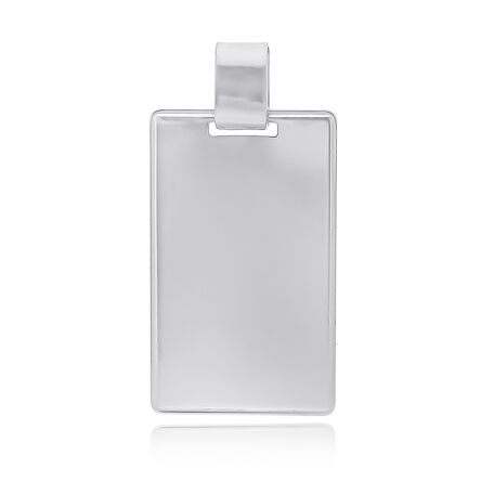 Srebrna zawieszka gładka blaszka pod grawer