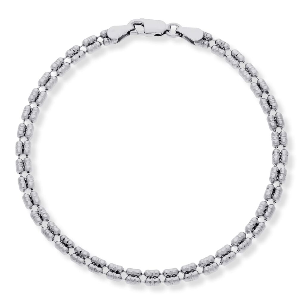 Bransoletka srebrna 925 podwójne baryłki blask