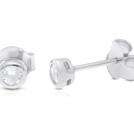 Kolczyki srebrne sztyfty z cyrkonią