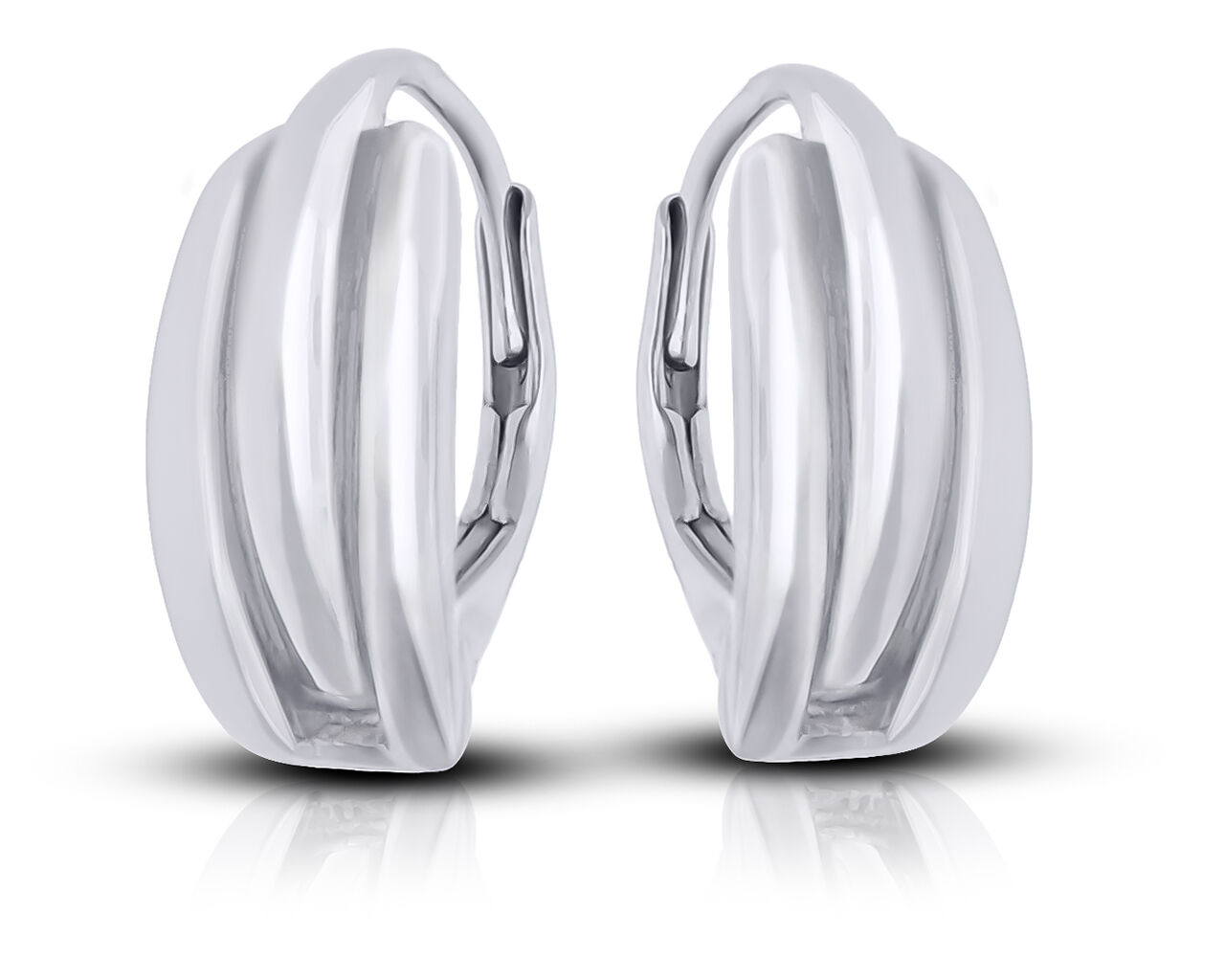 Kolczyki srebrne gładkie damskie pr.925