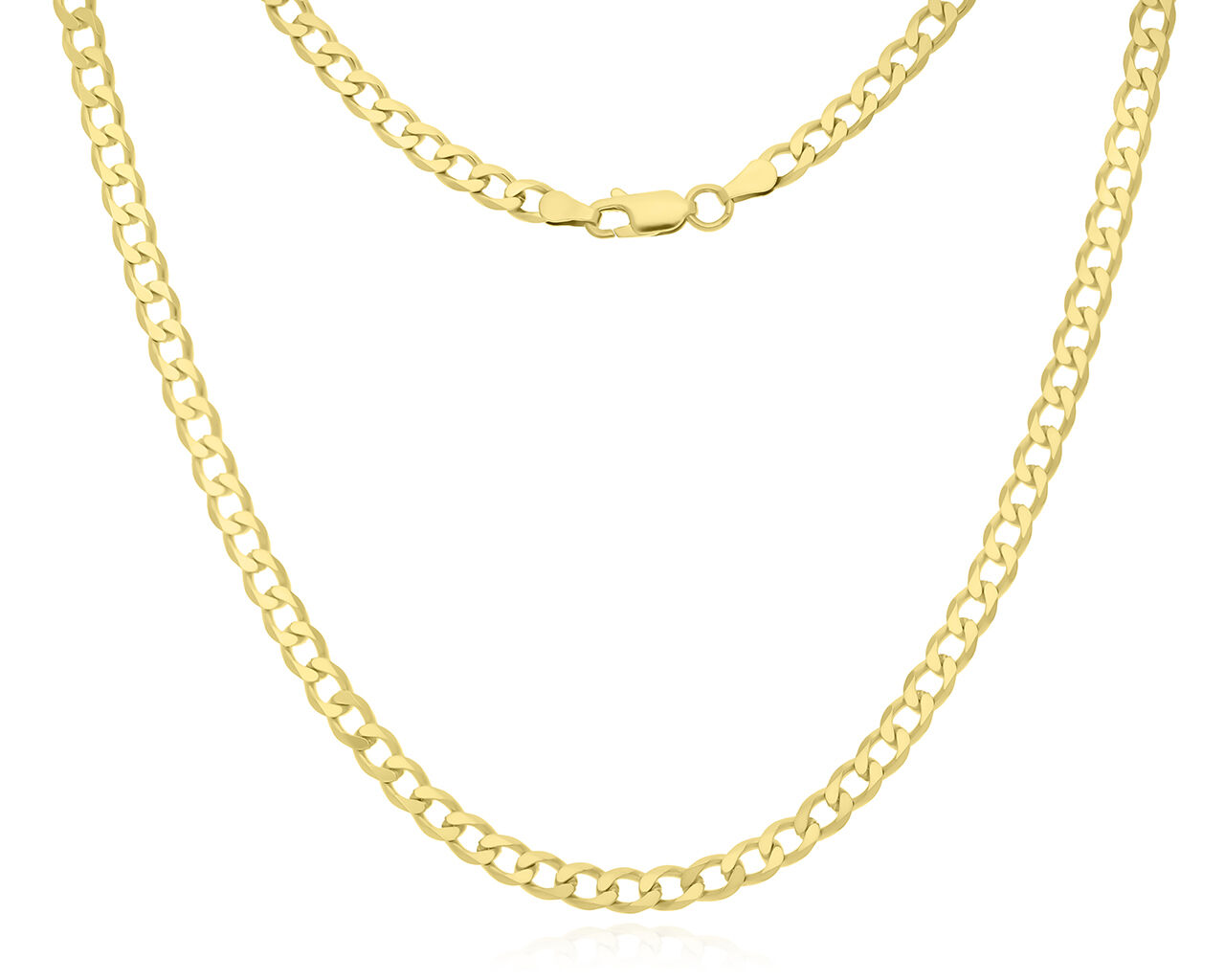 Łańcuszek srebrny pozłacany męski pancerka 925