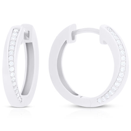 Kolczyki srebrne koła z cyrkoniami pr.925