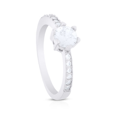 Pierścionek srebrny z cyrkoniami pr.925