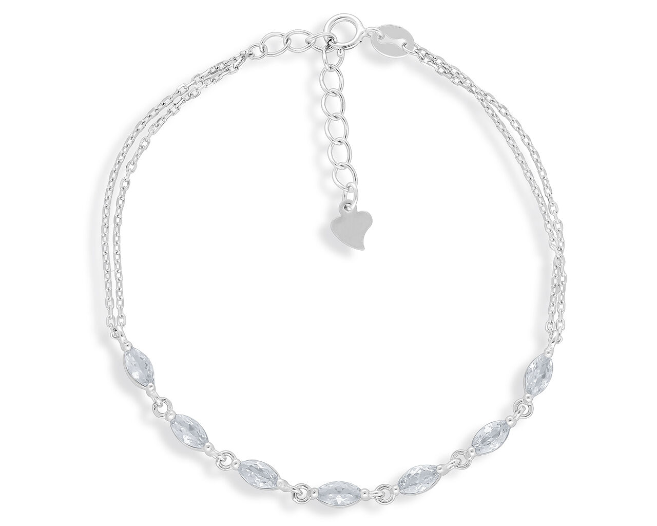 Bransoletka srebrna z pięknymi cyrkoniami