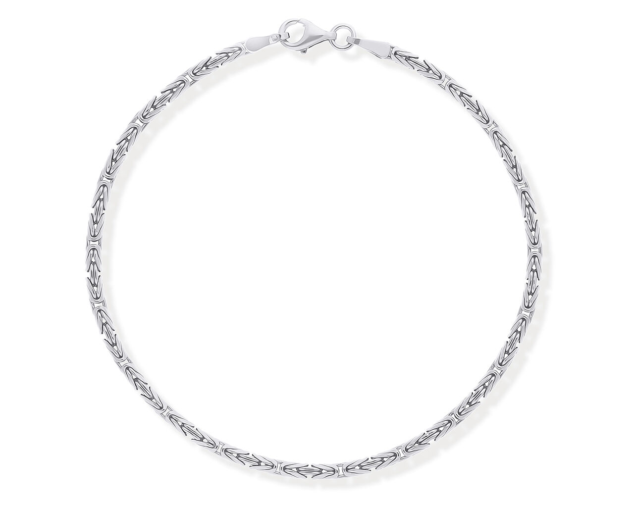 Bransoletka srebrna królewski splot pr.925