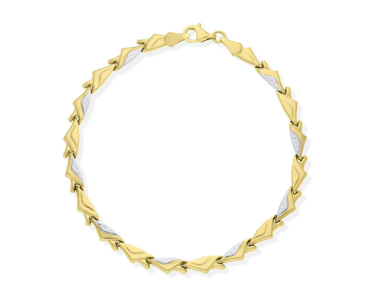 Bransoletka złota 585 dwa kolory złota