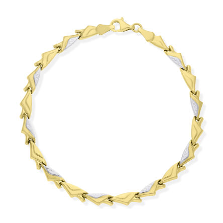 Bransoletka złota 585 dwa kolory złota