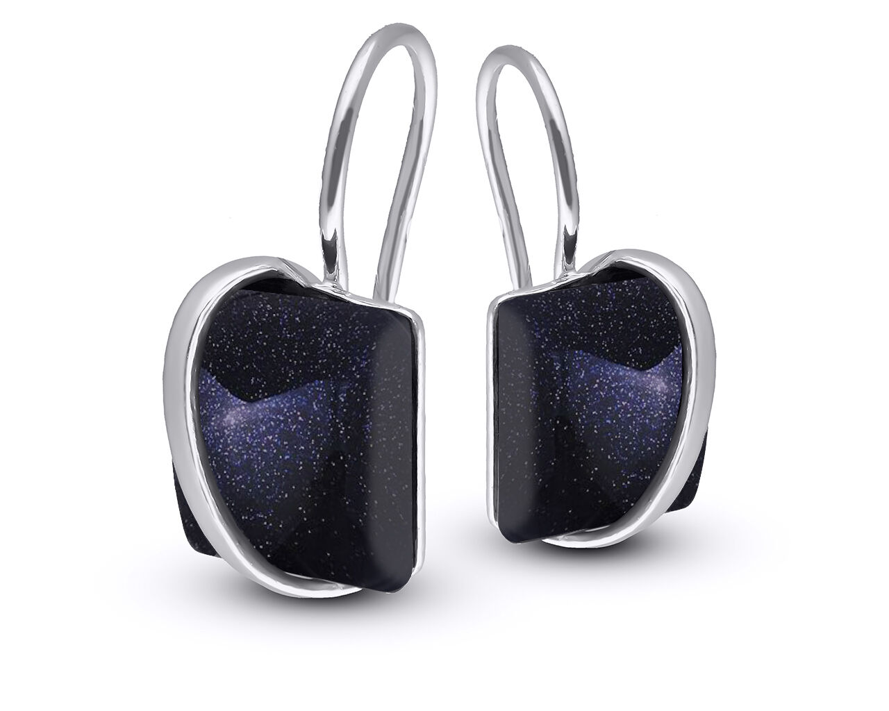 Kolczyki srebrne wiszące z Nocą Kairu