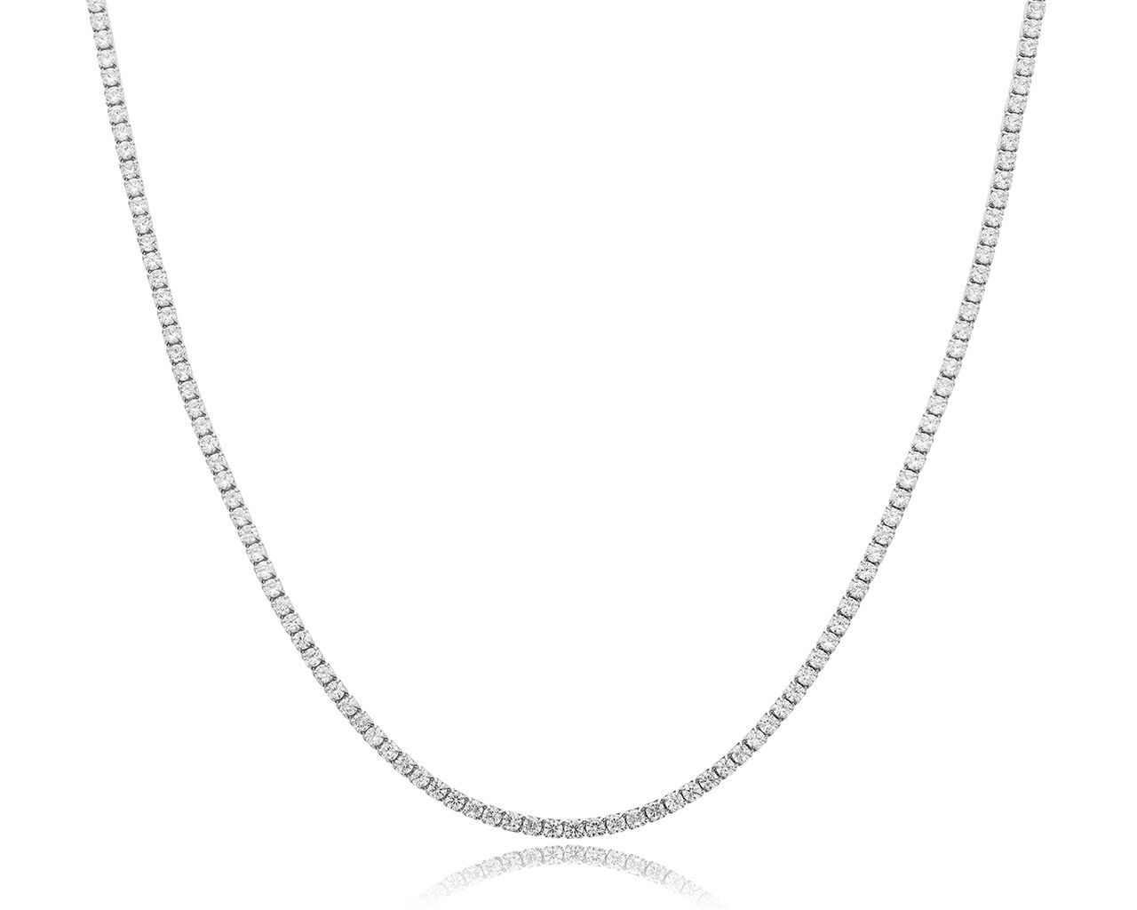 Srebrna kolia wysadzana pięknymi cyrkoniami