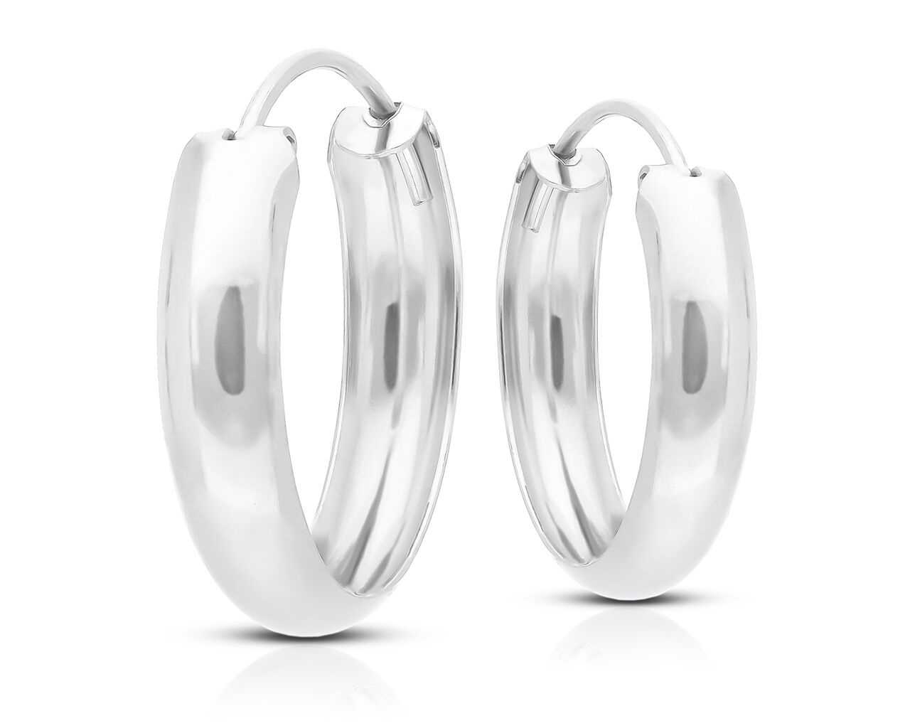 Kolczyki srebrne koła gładkie szerokie pr.925