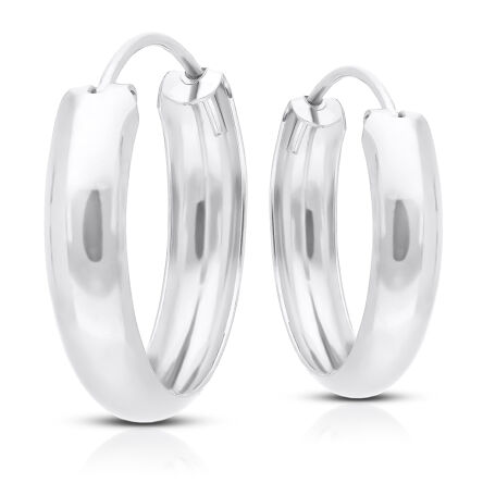 Kolczyki srebrne koła gładkie szerokie pr.925