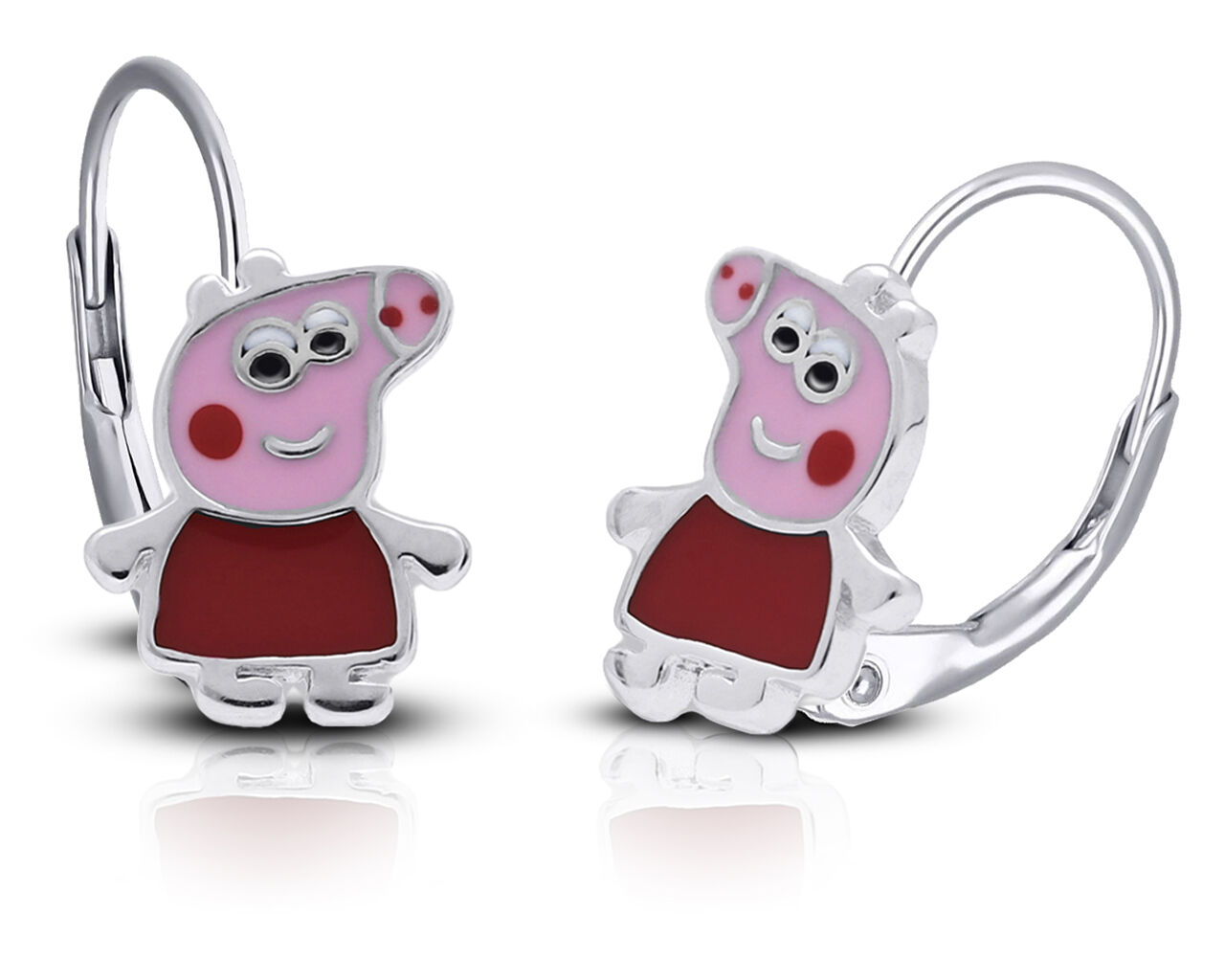 Srebrne kolczyki dziecięce wiszące