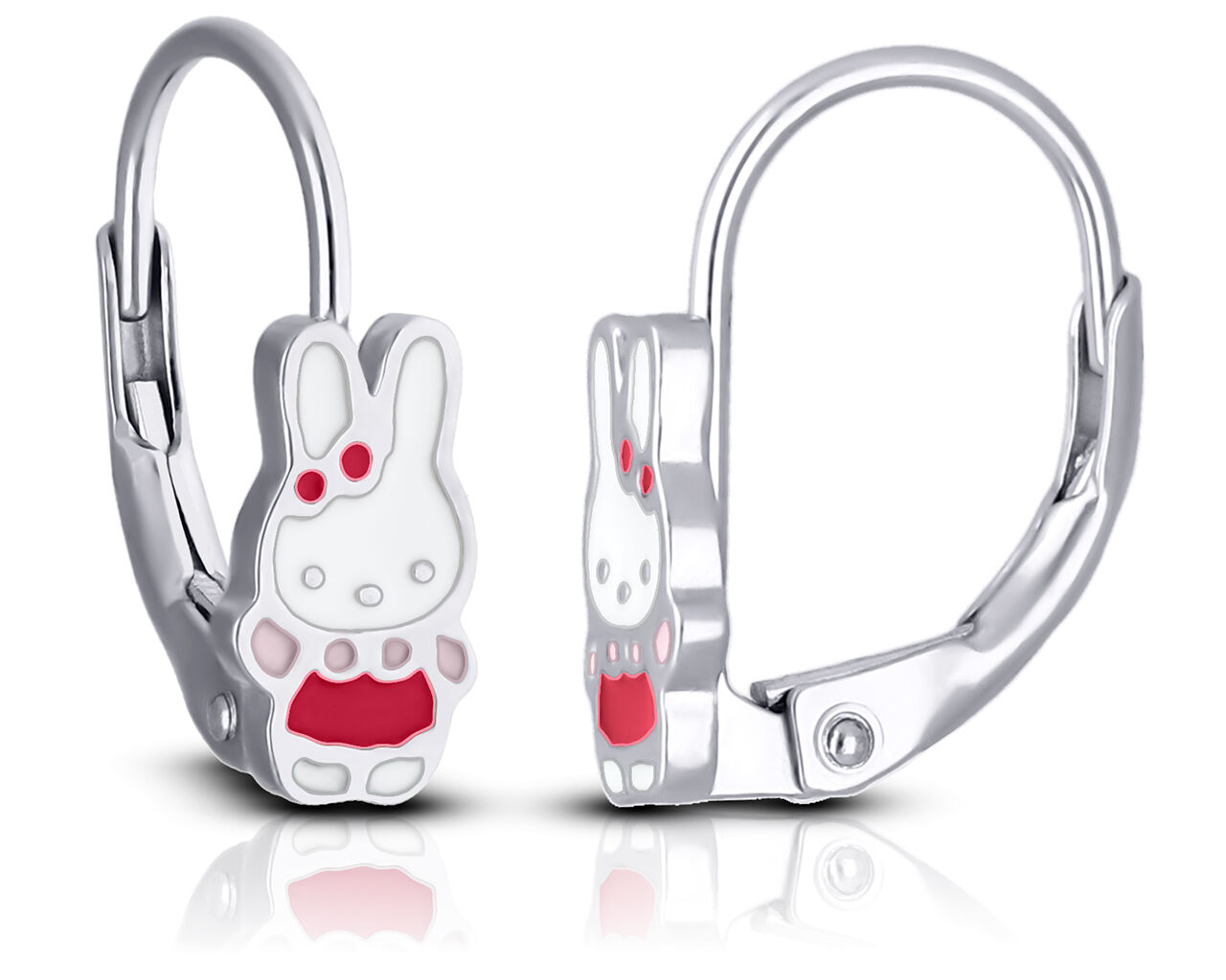 Kolczyki srebrne dla dziewczynki króliczki