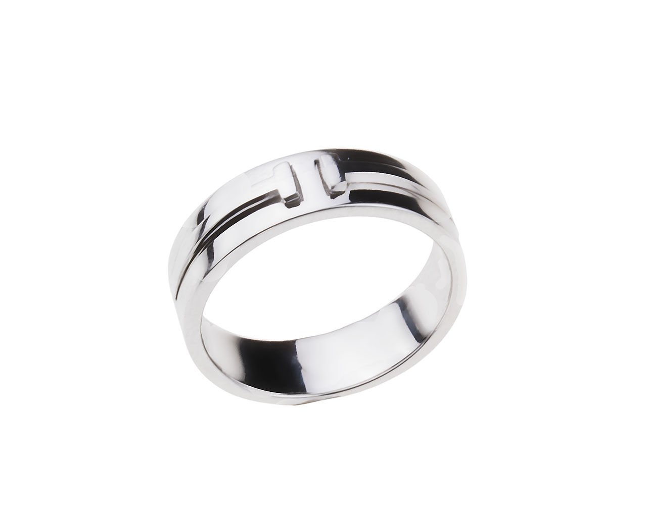 Pierścionek srebrny rodowany