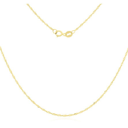 Złoty łańcuszek damski splot singapur pr.585