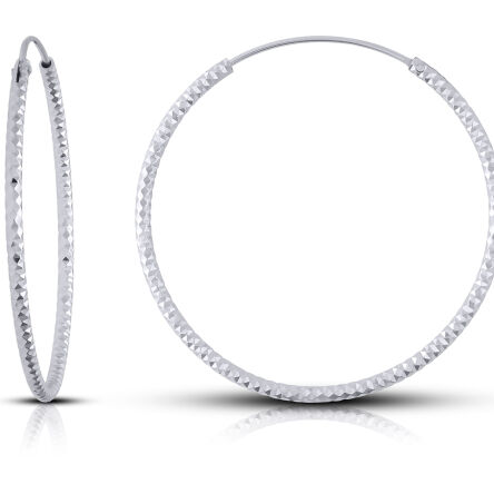 Kolczyki srebrne koła błyszczące pr.925