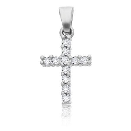 Srebrny krzyżyk z cyrkoniami pr.925