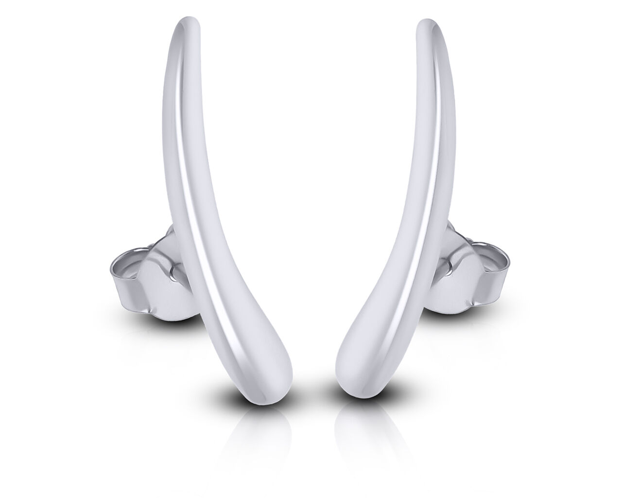 Kolczyki srebrne gładkie na sztyfcie pr.925