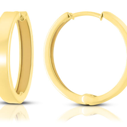 Kolczyki koła złote 585 gładkie szerokie