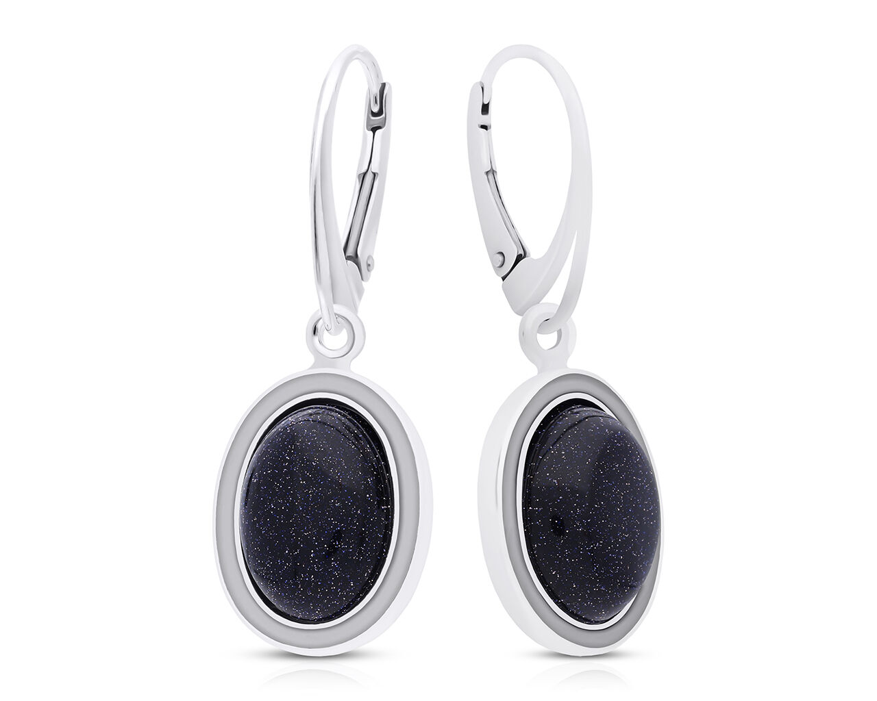 Kolczyki srebrne wiszące z Nocą Kairu pr.925